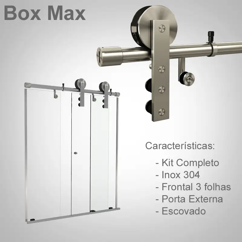 Frontal Externo 3 Folhas Escovado